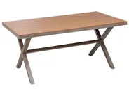 Stół ogrodowy TIANO 160 cm 90 cm Metal Beżowoszary_935881