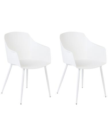 Conjunto de 2 sillas de comedor blanco FONDA