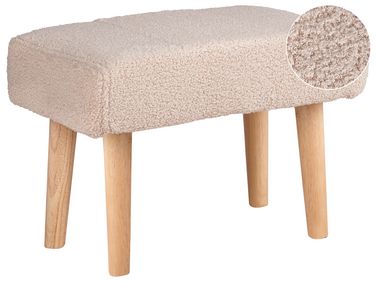 Boucle Footstool Beige TAKOMA