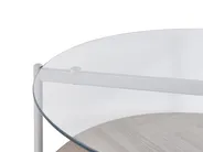 Coffee Table LOVELL Tempered Glass Silver_937273