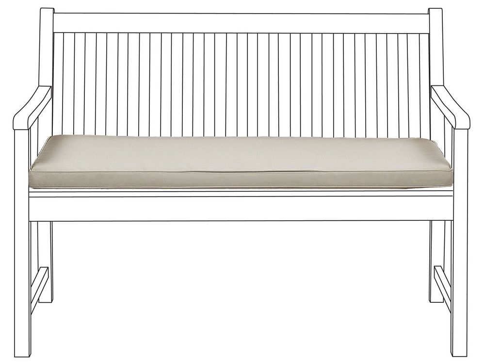 Bench Seat Pad Cushion 112 x 54 cm Taupe VIVARA Beliani
