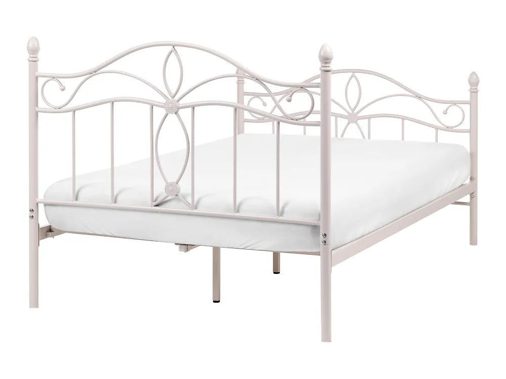 Bed Metal ANTLIA 120 x 200 cm (EU Small Double) Light Beige_1165264