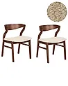 Set of 2 Dining Chairs MAROA Wood Light Beige