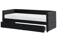 Daybed with Storage MARRAY Velvet Black 90 x 200 cm (EU Single)_1069228