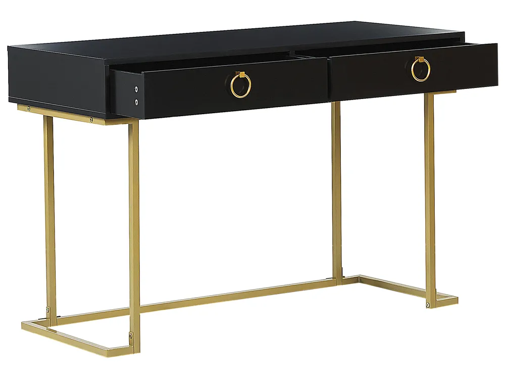 Konsola WESTPORT 115 cm 50 cm z szufladami Czarny/ złoty_809734