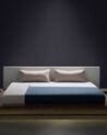 Łóżko ze stolikami nocnymi 180 x 200 cm brązowe ZEN_661288