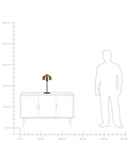 Table Lamp SENETTE Metal Black/ Gold_822347