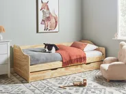 Trundle Bed Pine Wood LUNERAY 90 x 200 cm (EU Single) Light Brown_936364