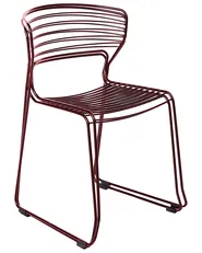 Set of 2 Garden Chairs PISTOIA Metal Red_1049390