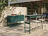 2 Piece Outdoor Kitchen Set with Bar Table MAENZA Green Metal
