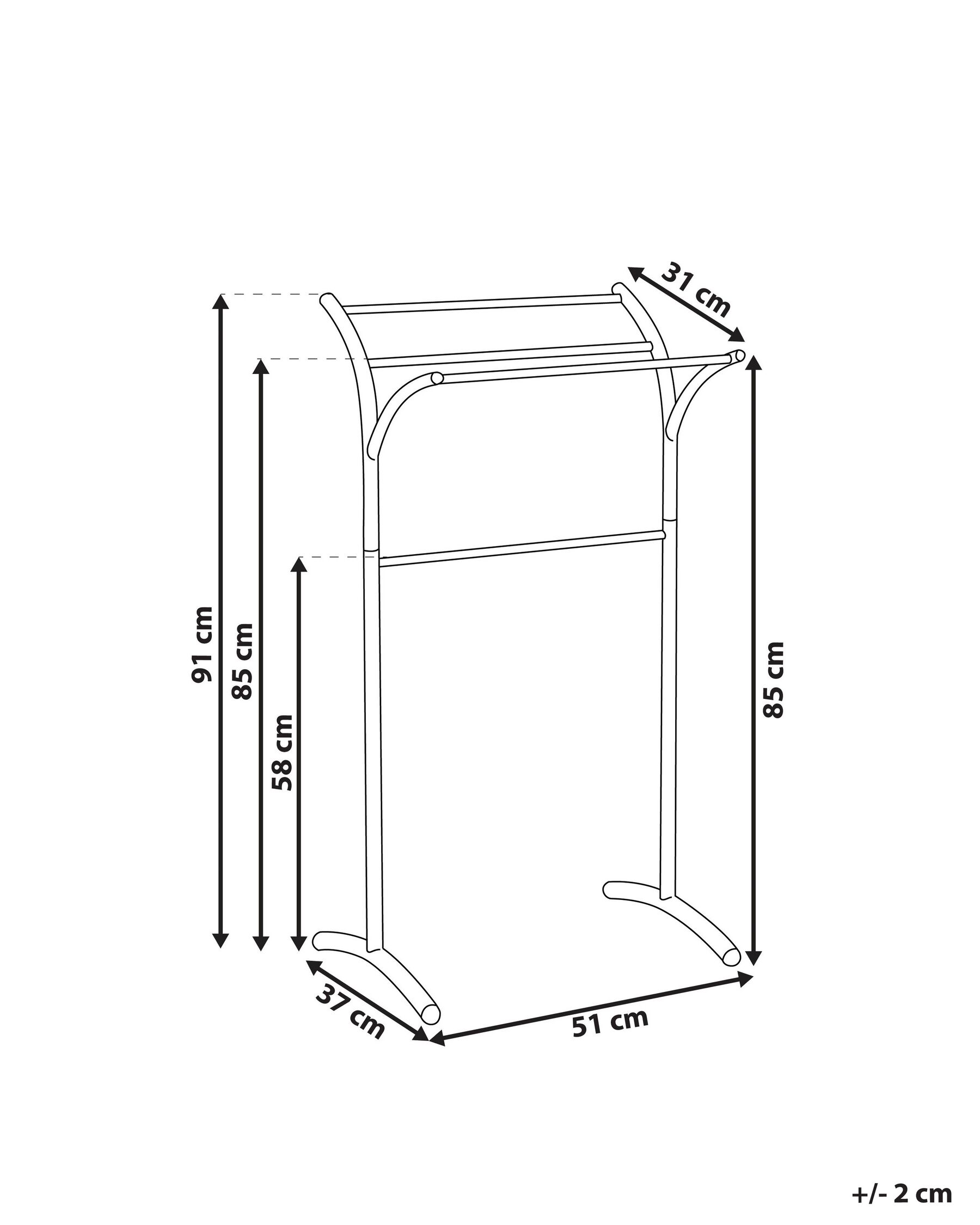Staffa portasciugamani 42x20 h cm in metallo nero opaco per mensoloni bagno Staffa portasciugamani 42x20 h cm in metallo nero opaco per mensoloni bagno