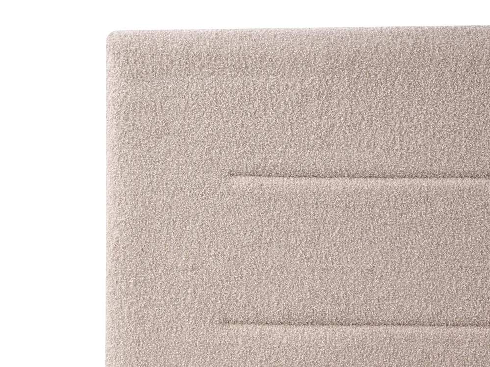 Ottoman Bed MASSOGNES Boucle Beige 140 x 200 cm_1030397