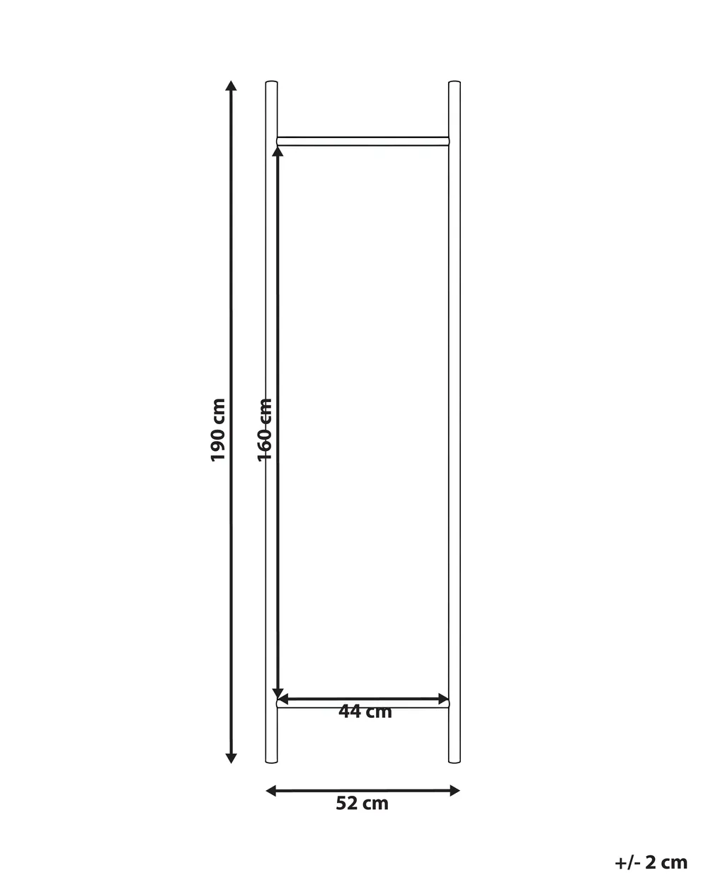 Wall Mirror BELLEAU 52 cm 190 cm Dark Brown_1144402