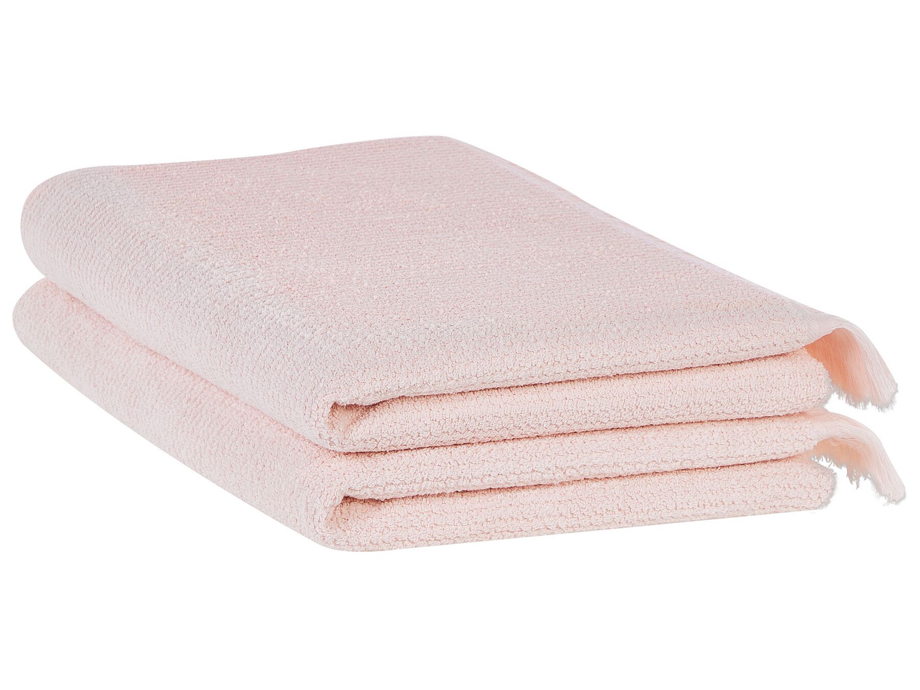 Conjunto de 2 toallas de algodón rosa pastel ATIU_843373