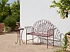 Bistro Set CAVINIA Metal Burgundy