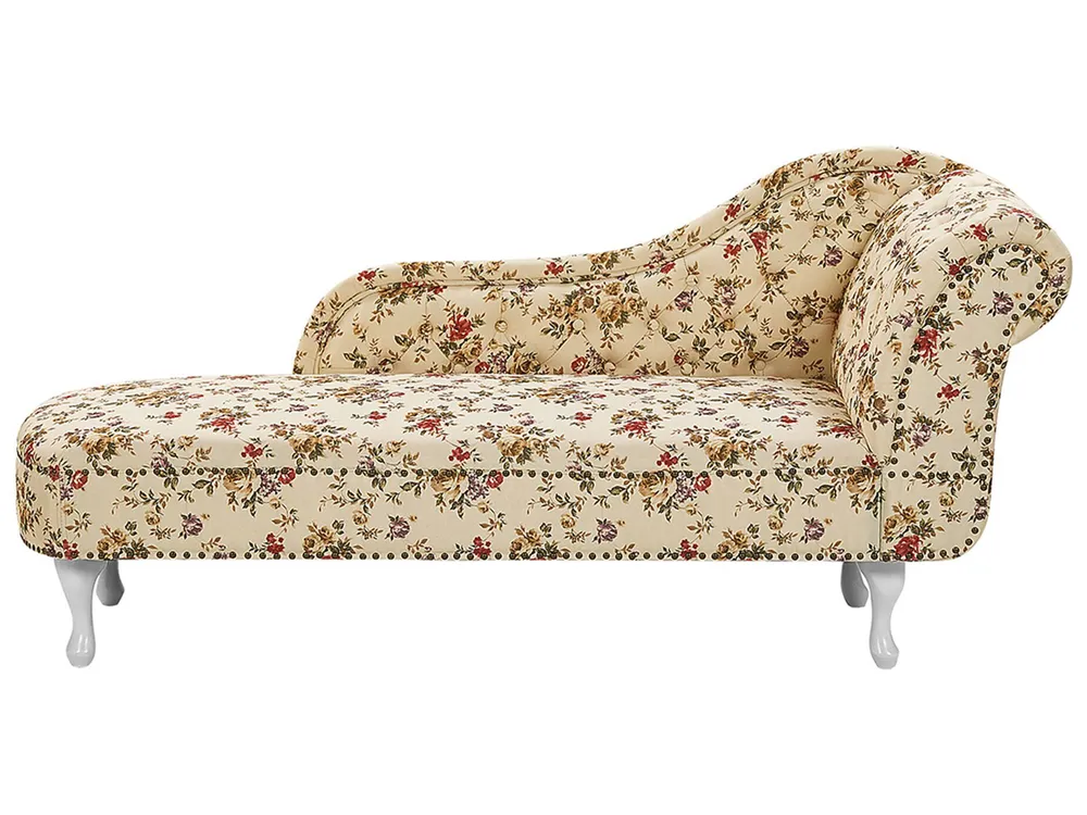 Right-Hand Chaise Lounge NIMES Fabric Beige
