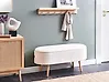 Upholstered Storage Bench OKLAHOMA Chenille Off-White