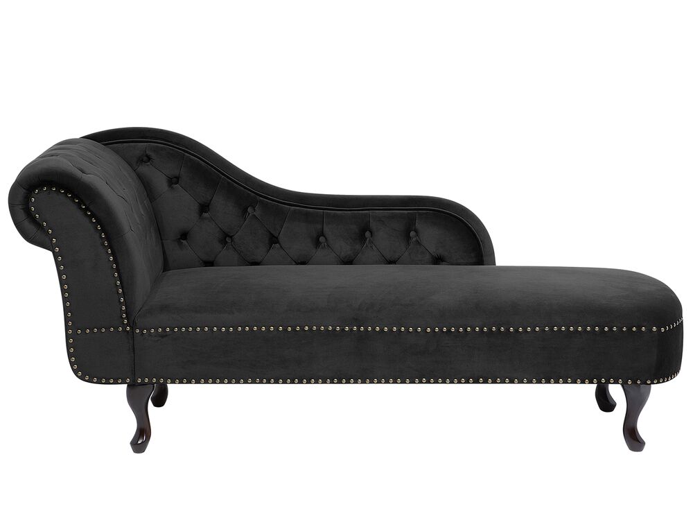 Venstrevendt chaiselong NIMES Velour Sort