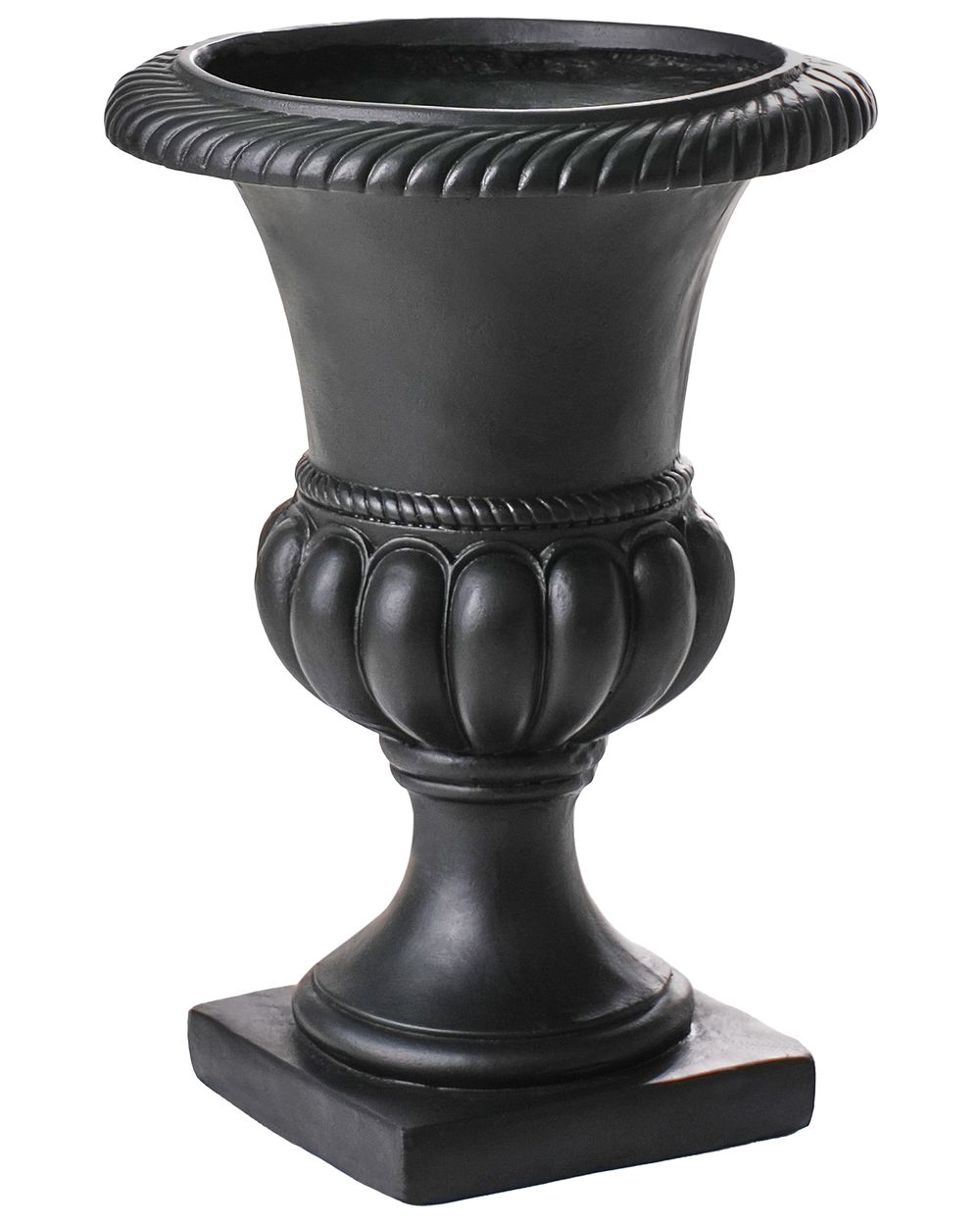Plant Pot KAIR 42 cm Ceramic Graphite Grey