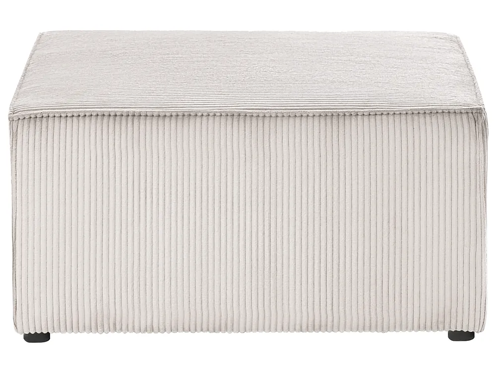 Ottomana LEMVIG Velluto a coste Beige_1158662