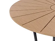 Garden Dining Table LINOSA 80 cm 80 cm Metal Black_1179406