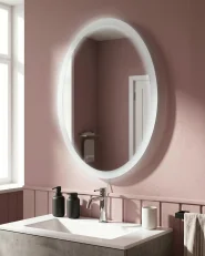 LED Bathroom Mirror VIRIAT 60 cm 80 cm Silver_1145452