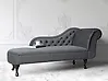 Right-Hand Chaise Longue NIMES Velvet Grey