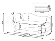 Chaise longue versione sinistra MERI con contenitore Lino sintetico Verde_937750
