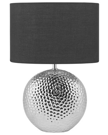 Lampada da tavolo ceramica argento e nero 51 cm NASVA