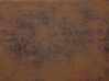 Letto sfoderabile in camoscio marrone 160 x 200 cm FITOU_709871