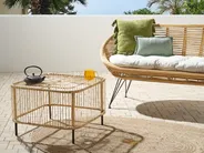 Stolik kawowy ogrodowy CESENATICO 67 cm 67 cm Rattan Naturalny_873247