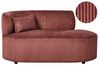 Chaise longue versione sinistra VANVEY Velluto a coste Rosso