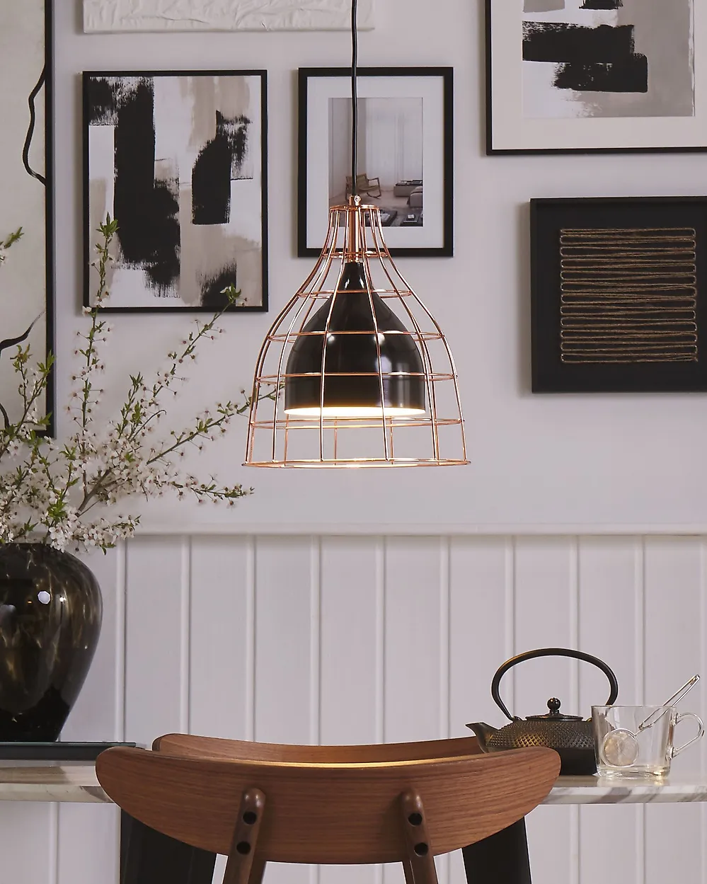 Lampada a sospensione TRESA Metallo Nero_1175428