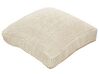 Almofada de chão em algodão creme e castanho 70 x 70 x 15 cm JOARA_880077