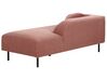 Left Hand Boucle Chaise Lounge Pink LE CRAU_923694