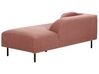 Chaise longue bouclé roze linkszijdig LE CRAU_923694