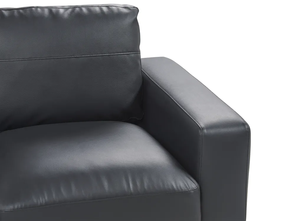 Sofa 3 Seater SOVIK Faux Leather Black_899716