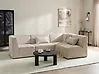 Modular Corner Sofa 4 Seater LEMVIG Corduroy Beige Left Hand