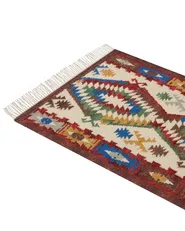 Rug AREVIK Multicolour 80 x 150 cm Kilim Wool_859495