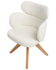 Sedia da pranzo MARCY Bouclé Beige chiaro_964803