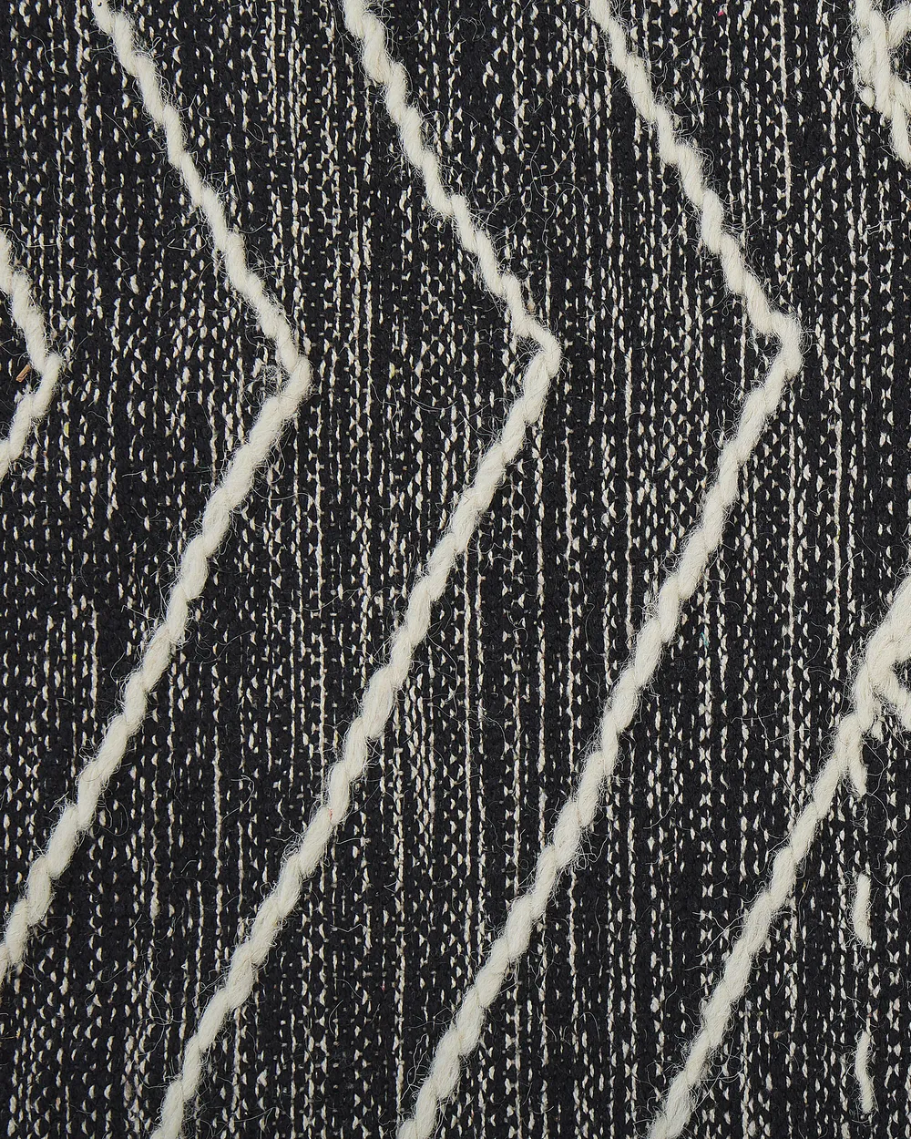 Rug KHENIFRA Black 160 x 230 cm Cotton_831117