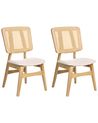 Set de 2 scaune dining ALCOVA Lemn Maro deschis