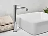 Tall Basin Mixer Tap SALINAS Brass Silver