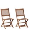 Set of 2 Certified Acacia Wood Garden Chairs PARAGGI_928450