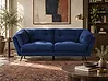 Sofa 3 Seater LENVIK Velvet Navy Blue