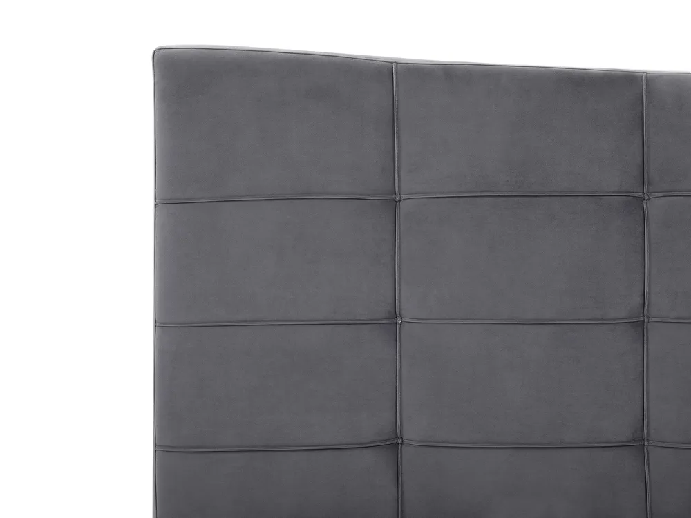 Bett mit Lattenrost Samtstoff LANNION 160 x 200 cm Dunkelgrau_759704