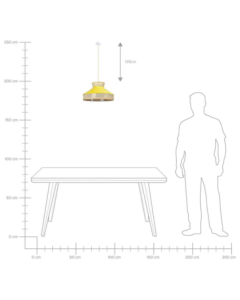 Pendant Lamp BATALI Rattan Mustard_861331