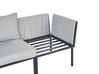 Lounge Set Stahl schwarz 5-Sitzer Auflagen hellgrau SKALA_934647