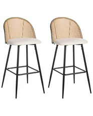 Set of 2 Bar Chairs CORNELL Metal Black_951904
