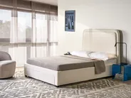 Bett mit Schubladen SARDENT Bouclé Cremeweiß 140 x 200 cm_1009085